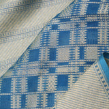 Spanish Blue Chiniya Banarasi Silk Saree