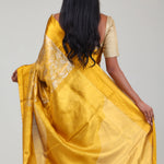 Bright Gold Kanjivaram Silk Jaal Saree