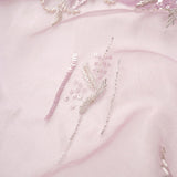 Lilac Purple Tissue Handcrafted Saree