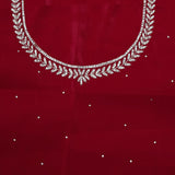 Rubine Red Crafted Organza Saree