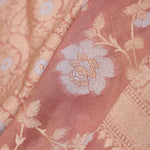 Baby Pink Jaal Banarasi Silk Saree