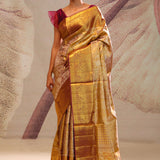 Autumn Gold Jaal Kanjivaram Silk Saree