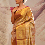 Autumn Gold Jaal Kanjivaram Silk Saree