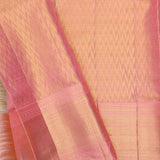 Sweet Pink Kanjivaram Silk Saree With Florals