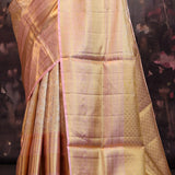 Champagne Gold Jaal Kanjivaram Silk Saree