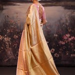 Champagne Gold Jaal Kanjivaram Silk Saree