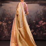 Champagne Gold Jaal Kanjivaram Silk Saree