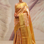 Sunset Gold Heritage Kanjivaram Silk Saree