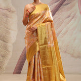 Sunset Gold Heritage Kanjivaram Silk Saree