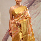 Sunset Gold Heritage Kanjivaram Silk Saree