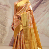 Sunset Gold Heritage Kanjivaram Silk Saree