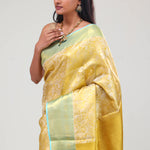 Light Gold Jaali Kanjivaram Silk Saree