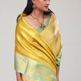 Light Gold Jaali Kanjivaram Silk Saree