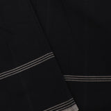 Merino White Ikkat Cotton Saree With Black Pattern