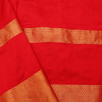 Bright White Ikkat Silk Saree With Contrast Border