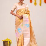Sunset Gold Heritage Kanjivaram Silk Saree