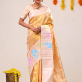 Sunset Gold Heritage Kanjivaram Silk Saree
