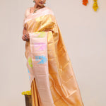Sunset Gold Heritage Kanjivaram Silk Saree