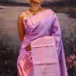Heather Purple Butti Kanjivaram Silk Saree