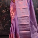 Heather Purple Butti Kanjivaram Silk Saree