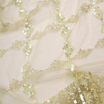 Yellow Green Net Handcrafted Saree