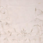 Pinkish White Tissue Handcrafted Saree