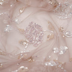 Soft Pink Organza Handcrafted Saree