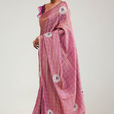 Smyrna Purple Crafted Tissue Saree