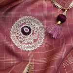 Smyrna Purple Crafted Tissue Saree