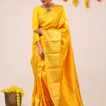 Arabian Gold Floral Jaal Kanjivaram Silk Saree