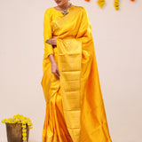 Arabian Gold Floral Jaal Kanjivaram Silk Saree