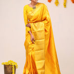 Arabian Gold Floral Jaal Kanjivaram Silk Saree