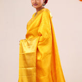 Arabian Gold Floral Jaal Kanjivaram Silk Saree