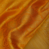 Ochre Yellow Kanjivaram Silk Saree With Brocade
