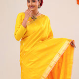 Vibrant Yellow Butti Kanjivaram Silk Saree