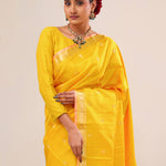 Vibrant Yellow Butti Kanjivaram Silk Saree