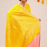 Vibrant Yellow Butti Kanjivaram Silk Saree
