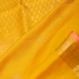 Vibrant Yellow Butti Kanjivaram Silk Saree