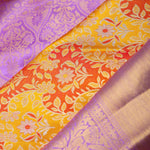 Gold Orange Jaal Kanjivaram Silk Saree