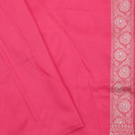 Flamingo Pink Peaocok Banarasi Silk Saree