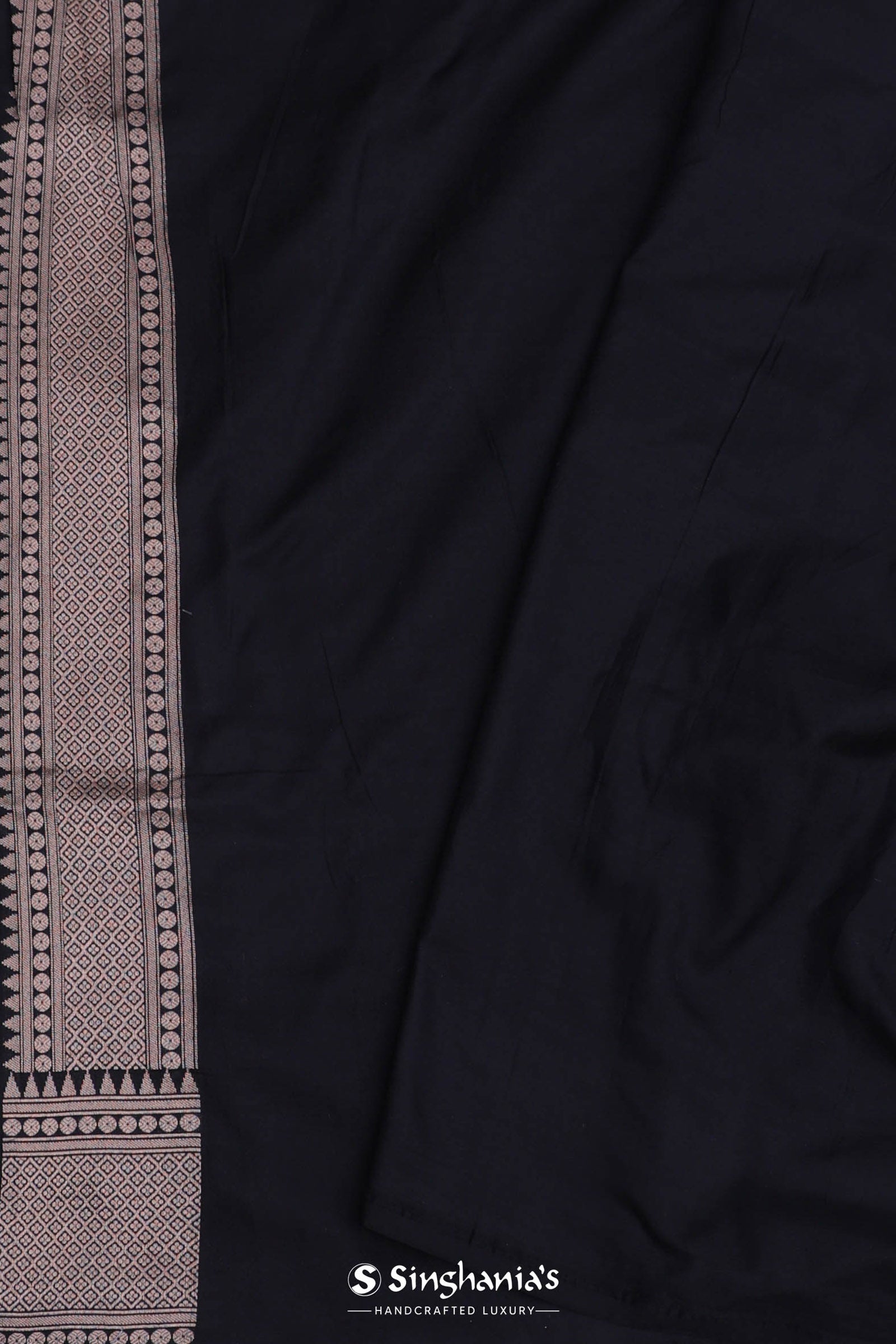 Black Banarasi Saree With Shikargah Design