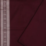 Maroon Banarasi Saree With Meenakari Design