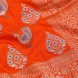 Orioles Orange Butta Banarasi Silk Saree