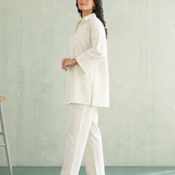 Ivory Stripe Collar Co-Ord Set