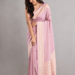 Mauve Purple Banarasi Booti Georgette Saree