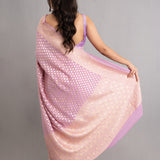 Mauve Purple Banarasi Booti Georgette Saree