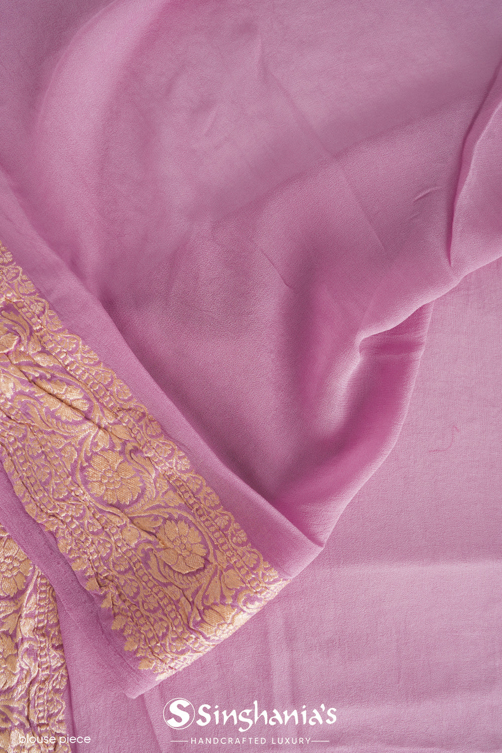 Mauve Purple Banarasi Booti Georgette Saree