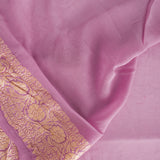 Mauve Purple Banarasi Booti Georgette Saree