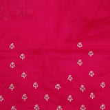 Cherry Pink Crafted Buttis Organza Saree