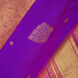 Dark Violet Butta Kanjivaram Silk Saree